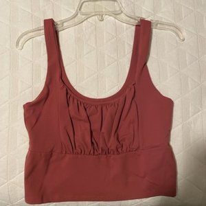 Abercrombie & Fitch Ruched Square-Neck Crop Tank